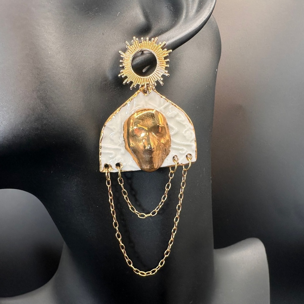 Handmade Luxury Ceramic Earrings – Unique, Lightweight, and Artistic Jewelry
